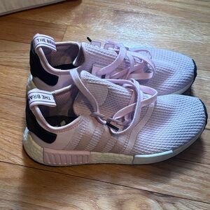 Adidas Women's Light Pink and Black Sneakers NMD R1